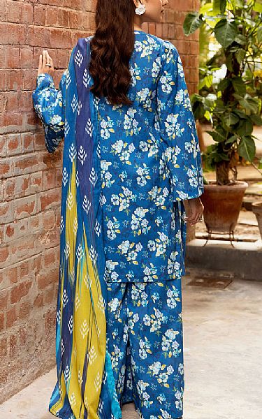Motifz Cornflower Blue Cambric Suit | Pakistani Winter Dresses in USA- Image 2