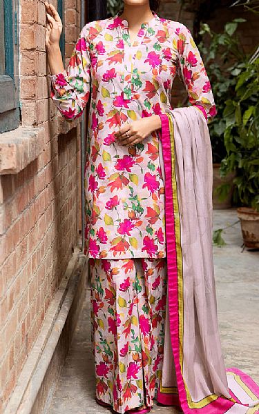 Motifz Baby Pink Cambric Suit | Pakistani Winter Dresses in USA- Image 1