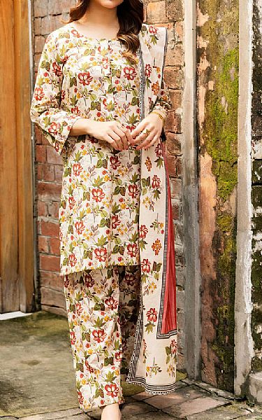 Motifz Ivory Cambric Suit | Pakistani Winter Dresses in USA- Image 1