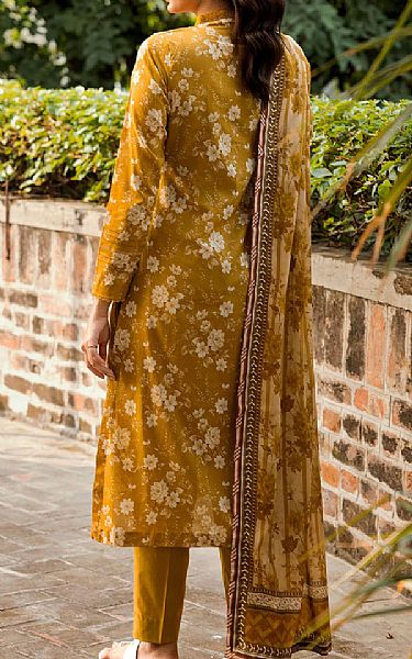 Motifz Mustard Cambric Suit | Pakistani Winter Dresses in USA- Image 2