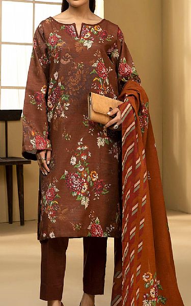 Motifz Brown Khaddar Suit | Pakistani Winter Dresses in USA- Image 1