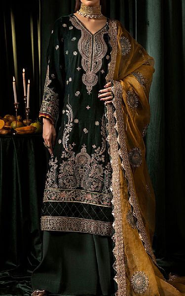 Motifz Green Velvet Suit | Pakistani Winter Dresses in USA- Image 1