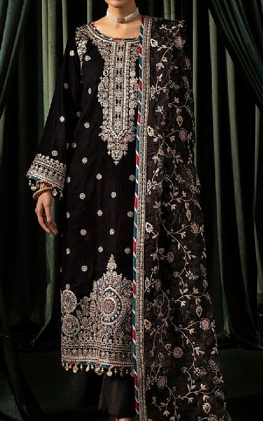 Motifz Black Velvet Suit | Pakistani Winter Dresses in USA- Image 1