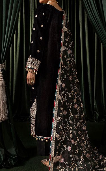 Motifz Black Velvet Suit | Pakistani Winter Dresses in USA- Image 2