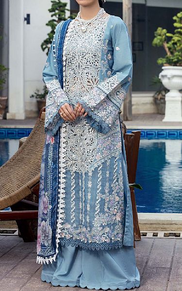 Motifz Baby Blue Lawn Suit | Pakistani Lawn Dress in USA- Image 1