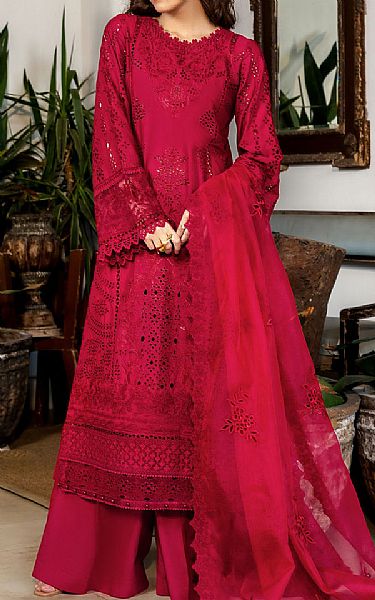 Motifz Hot Pink Lawn Suit | Pakistani Lawn Dress in USA- Image 1