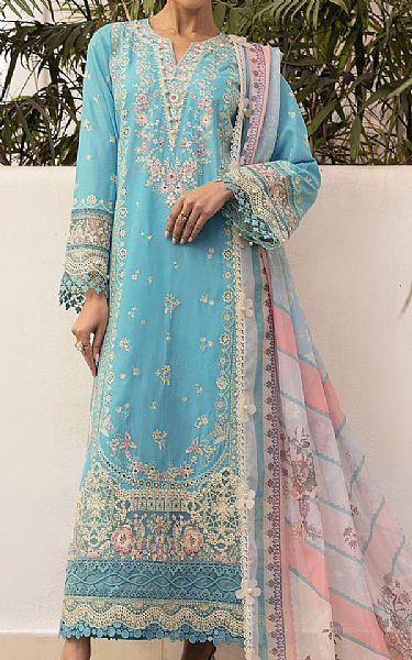 Motifz Turquoise Lawn Suit | Pakistani Lawn Dress in USA- Image 1