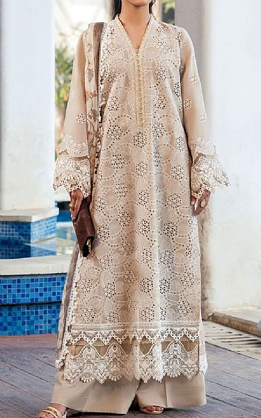 Motifz Tan Lawn Suit | Pakistani Lawn Dress in USA- Image 1