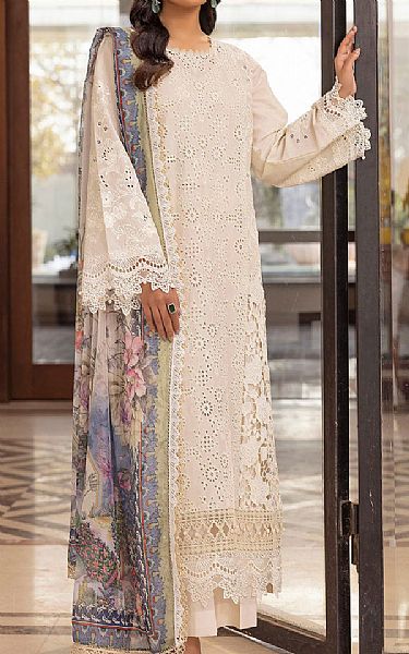 Motifz Off-white Lawn Suit | Pakistani Lawn Dress in USA- Image 1