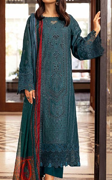 Motifz Teal Lawn Suit | Pakistani Lawn Dress in USA- Image 1