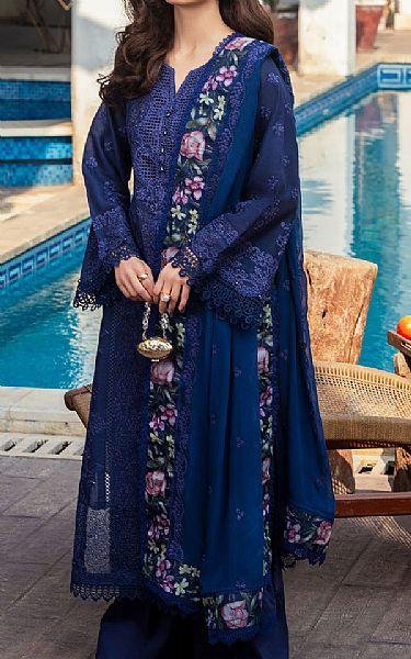 Motifz Royal Blue Lawn Suit | Pakistani Lawn Dress in USA- Image 1