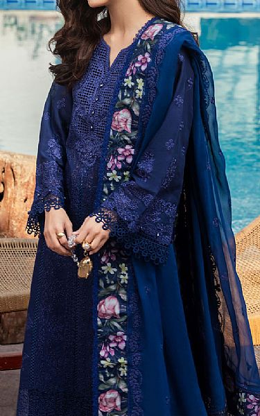 Motifz Royal Blue Lawn Suit | Pakistani Lawn Dress in USA- Image 2