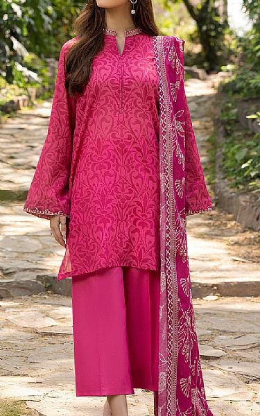 Motifz Solid Pink Lawn Suit | Pakistani Lawn Dress in USA- Image 1