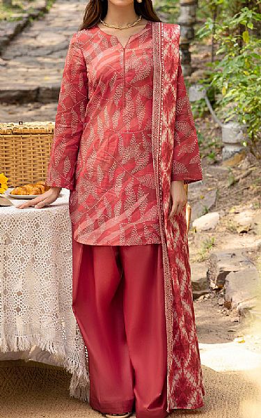 Motifz Auburn Red Lawn Suit | Pakistani Lawn Dress in USA- Image 1