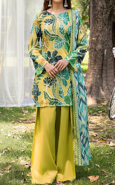 Motifz Lime Green Lawn Suit | Pakistani Lawn Dress in USA- Image 1