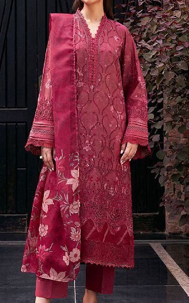 Motifz Wine Red Lawn Suit | Pakistani Lawn Dress in USA- Image 1