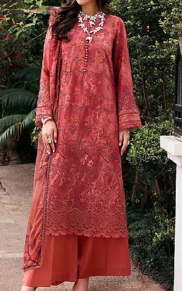 Motifz Rust Lawn Suit | Pakistani Lawn Dress in USA- Image 1