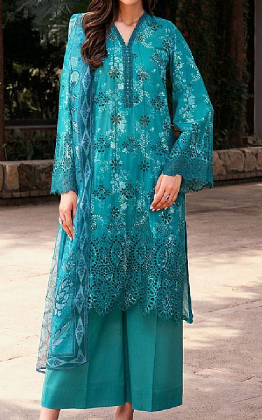 Motifz Teal Lawn Suit | Pakistani Lawn Dress in USA- Image 1