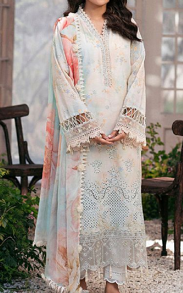 Motifz Ivory/Grey Lawn Suit | Pakistani Lawn Dress in USA- Image 1