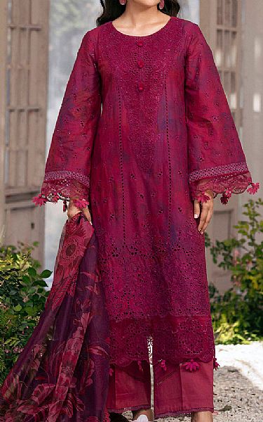 Motifz Wine Lawn Suit | Pakistani Lawn Dress in USA- Image 1