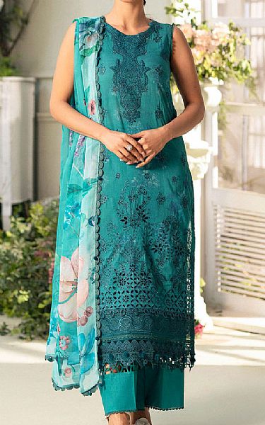 Motifz Teal Lawn Suit | Pakistani Lawn Dress in USA- Image 1