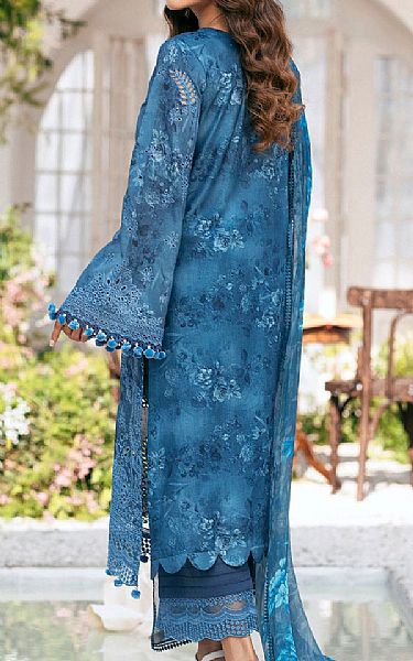 Motifz Denim Blue Lawn Suit | Pakistani Lawn Dress in USA- Image 2