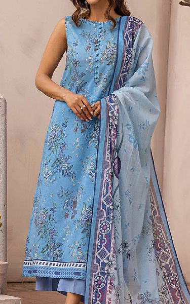 Motifz Pastel Blue Lawn Suit | Pakistani Lawn Dress in USA- Image 1