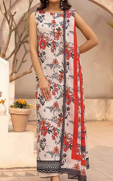 Motifz Off-white Lawn Suit | Pakistani Lawn Dress in USA- Image 1