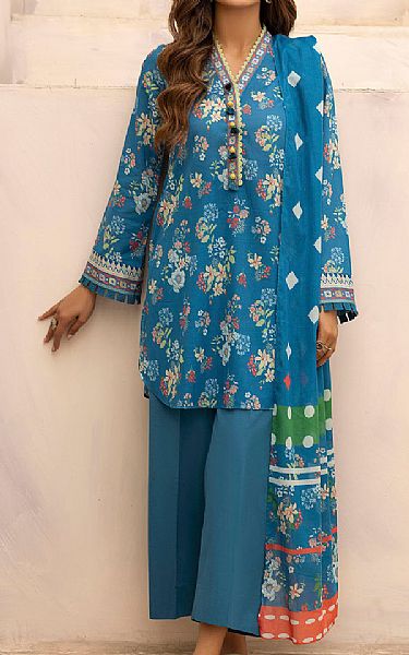 Motifz Muted Blue Lawn Suit | Pakistani Lawn Dress in USA- Image 1