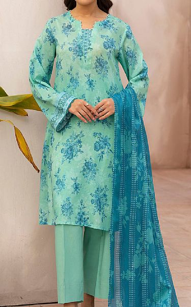 Motifz Aqua Lawn Suit | Pakistani Lawn Dress in USA- Image 1