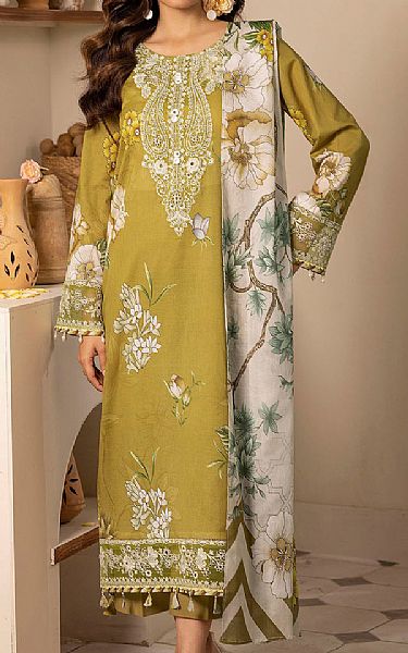 Motifz Lime Green Lawn Suit | Pakistani Lawn Dress in USA- Image 1