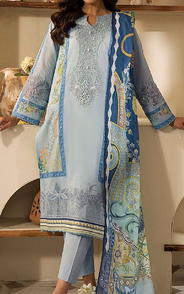 Motifz Cadet Blue Lawn Suit | Pakistani Lawn Dress in USA- Image 1