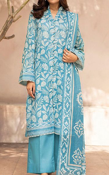 Motifz Turquoise Lawn Suit | Pakistani Lawn Dress in USA- Image 1