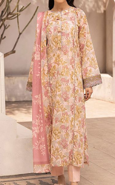 Motifz Ivory/Pink Lawn Suit | Pakistani Lawn Dress in USA- Image 1