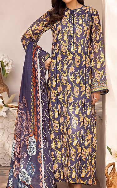 Motifz Navy Blue Lawn Suit | Pakistani Lawn Dress in USA- Image 1