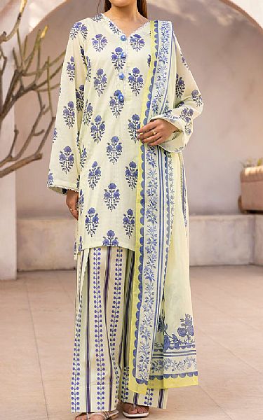 Motifz Yellow/Blue Lawn Suit | Pakistani Lawn Dress in USA- Image 1