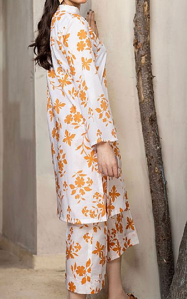 Motifz White/Mustard Lawn Suit (2 Pcs) | Pakistani Lawn Dress in USA- Image 2