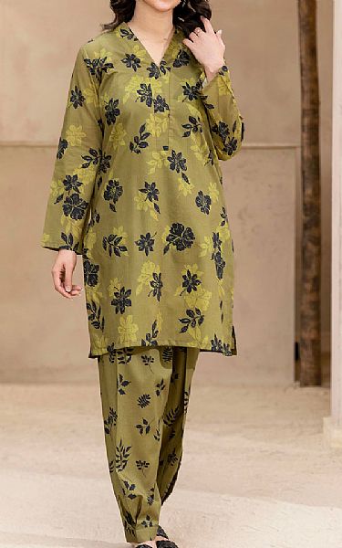 Motifz Olive Lawn Suit (2 Pcs) | Pakistani Lawn Dress in USA- Image 1