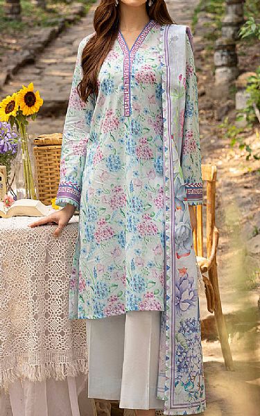 Motifz Aqua Lawn Suit | Pakistani Lawn Dress in USA- Image 1