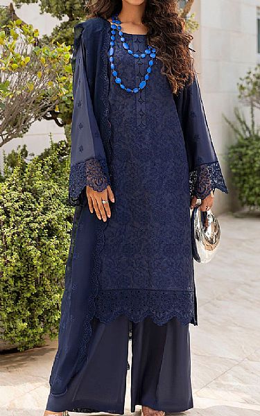 Motifz Oxford Blue Lawn Suit | Pakistani Lawn Dress in USA- Image 1