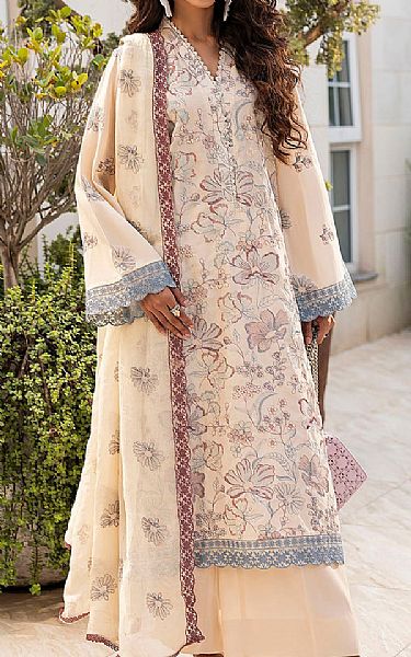 Motifz Ivory Lawn Suit | Pakistani Lawn Dress in USA- Image 1