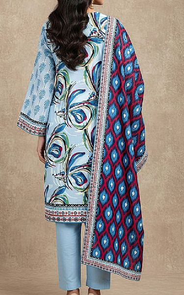 Motifz Cadet Grey Khaddar Suit | Pakistani Winter Dresses in USA- Image 2