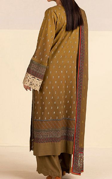 Motifz Olive Linen Suit | Pakistani Winter Dresses in USA- Image 2