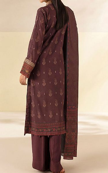 Motifz Mauve Linen Suit | Pakistani Winter Dresses in USA- Image 2