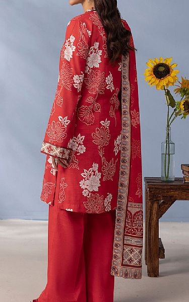 Motifz Flame Red Khaddar Suit | Pakistani Winter Dresses in USA- Image 2