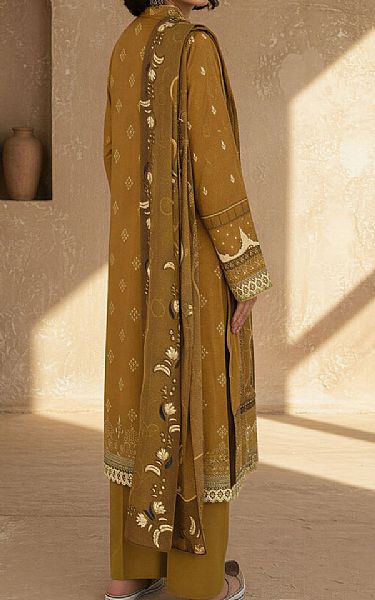Motifz Olive Khaddar Suit | Pakistani Winter Dresses in USA- Image 2