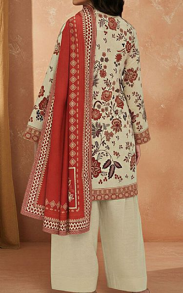 Motifz Cream Khaddar Suit | Pakistani Winter Dresses in USA- Image 2