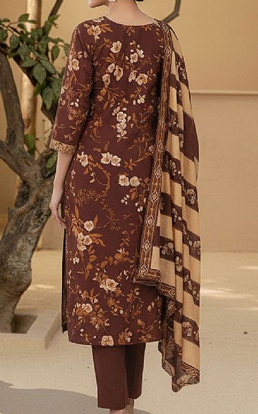 Motifz Brown Khaddar Suit | Pakistani Winter Dresses in USA- Image 2