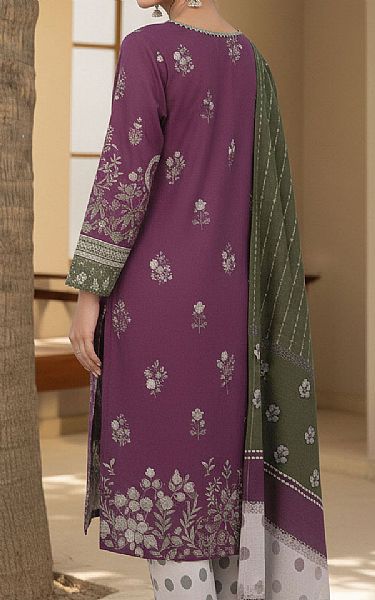 Motifz Plum Khaddar Suit | Pakistani Winter Dresses in USA- Image 2