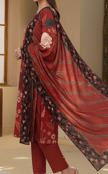 Motifz Rust Khaddar Suit | Pakistani Winter Dresses in USA- Image 2